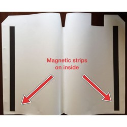 Picture of inside mailwrap showing magnetic strips